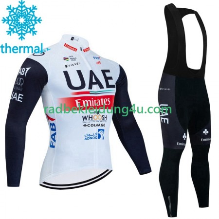 Set Langarmtrikot + Trägerhose Lange Winter Thermal Fleece Uae Emirates 2023